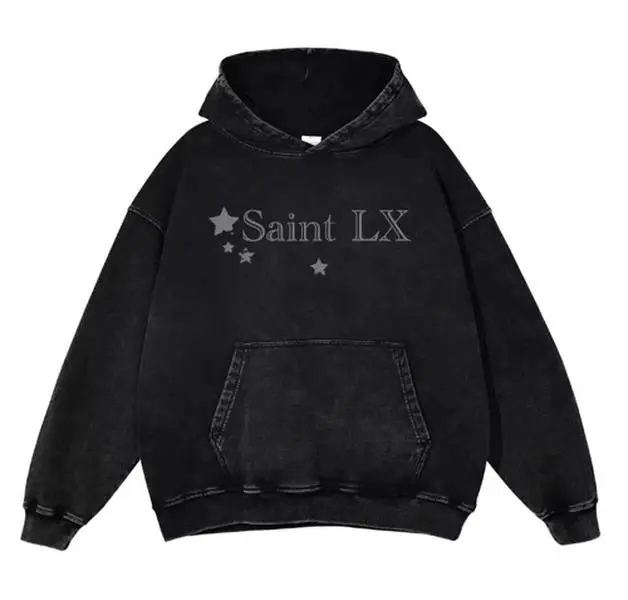 Saint LX acid wash hoodie