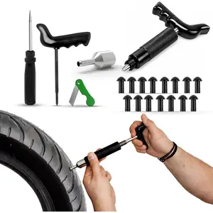 20 count Tubeless Tire Puncture Repair Kit with Mushroom Plug for Tyre Punctures and Flats  , , ATV,  &  (15 Mushroom Plugs)