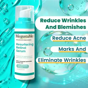 MegustaMe Resurfacing Retinol Serum 1oz - 3 Essential Ceramides & Licorice Root, Reduces Acne Marks & Pores