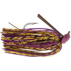 Googan Squad Gridiron Jig - Skirted Football Jig for with Ribbed Head Design and Light Weed Guard