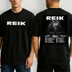 REIK 2026 Tour Dates Classic Band Comfort Color Letter Printed Tee Ring-Spun Cotton Soft-Washed T-Shirt Trendy Tops Perfect Gift