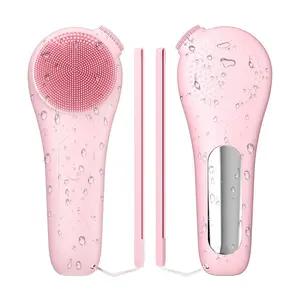 5 Modes Rechargeable Facial Cleansing Brush，Electric Nose Blackhead Remover for Men & Women, Facial Pore Cleaner, Facial Cleansing Instrument, IPX7 Waterproof Silicone Face Scrubber with Warm Compress, Deep Cleansing & Exfoliating & Massage