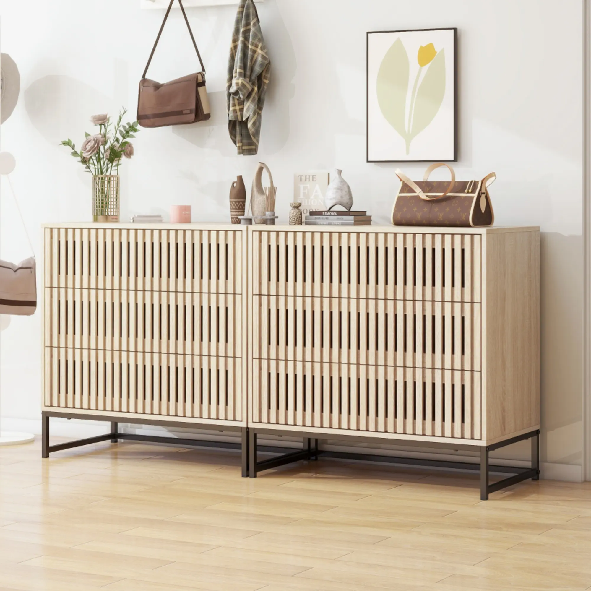 queen sized bunk beds 3 drawer cabinet, Accent Storage Cabinet, Suitable for Living Room, Bedroom, Dining Room, Study