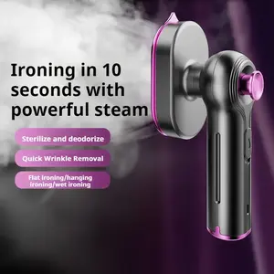 Professional Wrinkles Remover in Your Hand!  2026 Mini Rotating Steam Iron with Double Hot Steam for Delicate and Thick Clothes. Perfect for Quick Use Before Going Out. #TravelEssentials