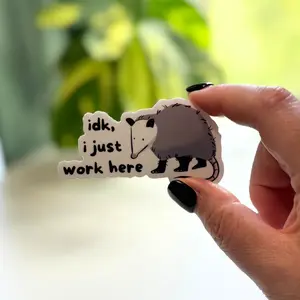 IDK, I Just Work Here Opossum Sticker IDK, I Just Work Here Opossum Sticker