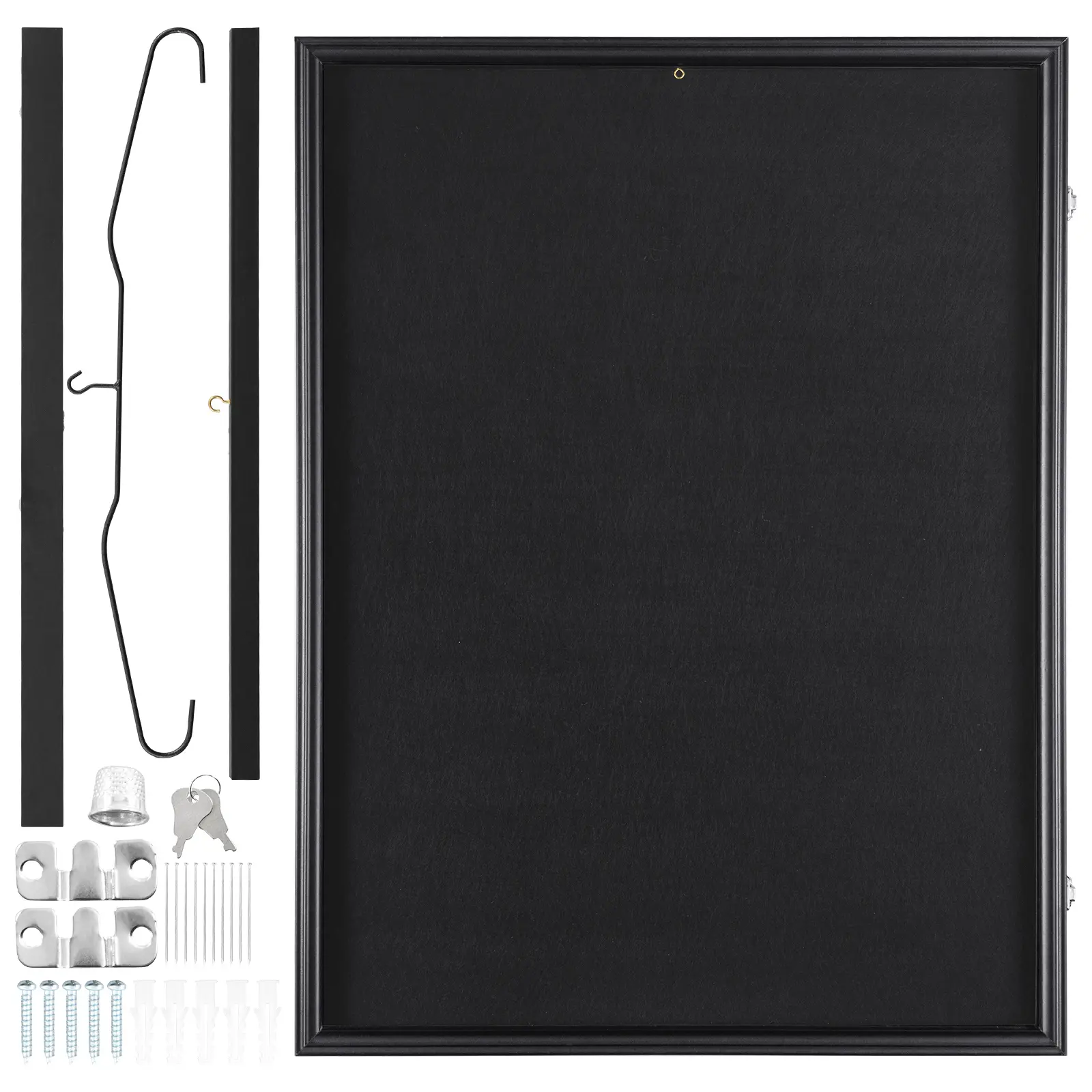 Jersey Display Frame Case, 23.3 x 31.2 x 1.5 in, Large Lockable Sport Jersey Shadow Box with 98% UV Protection PC Glass and Hangers, for Baseball Basketball Football Hockey Shirt and Uniform