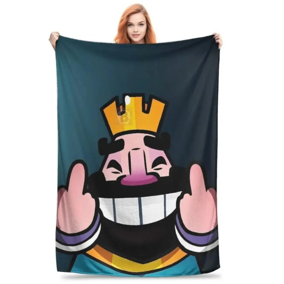 Ultra Soft Elixir Themed Clash Royale Fleece Throw Blanket - Gamer-Focused Gift for Men, Christmas Present