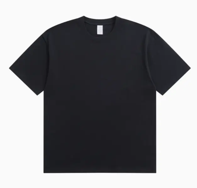 2026 Black short-sleeved pure cotton moisture-wicking T-shirt