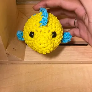 Fish Made with Rubber Bands - Yellow and Blue Color Scheme as Seen in the Image