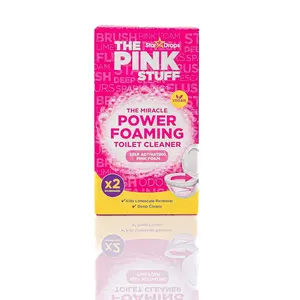 The Pink Stuff - The Miracle Power Foaming Toilet Cleaner - 2 Treatments - Self Activating Pink Foam