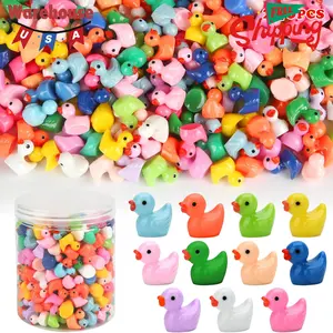 240pcs Mini Ducks, Tiny Resin Duck Figurines Colorful