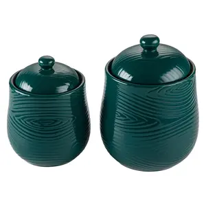 Temp-tations Woodland Set of 2 1qt & 2qt Countertop Jars