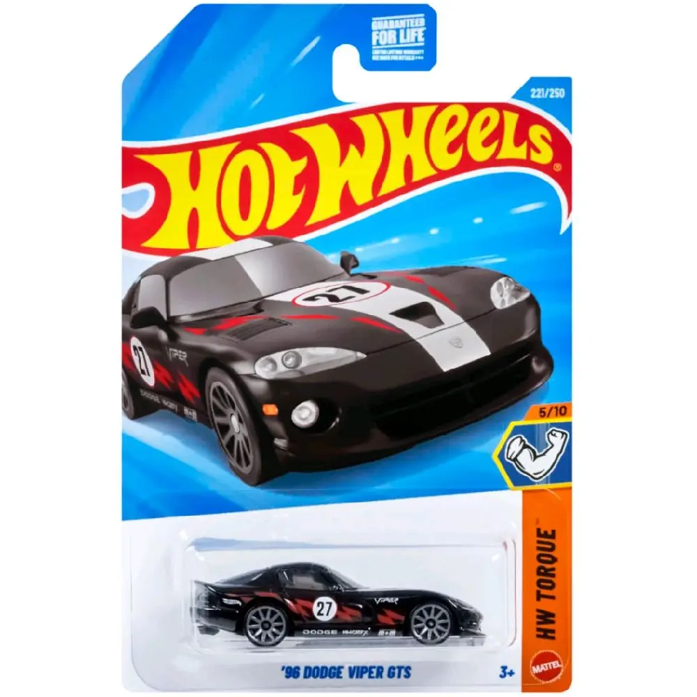 New Hot Wheels 2026 Black 96 Dodge Viper GTS HW Torque #250 Diecast Toy Car