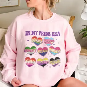LGBTQ Pride Month Sweatshirt, In My Pride Era T Shirt, Free Mom Hugs Shirt, Gay Pride Hoodie, Transgender Rights Gift, Homosexual Tee Hoodie, T-shirt and sweater