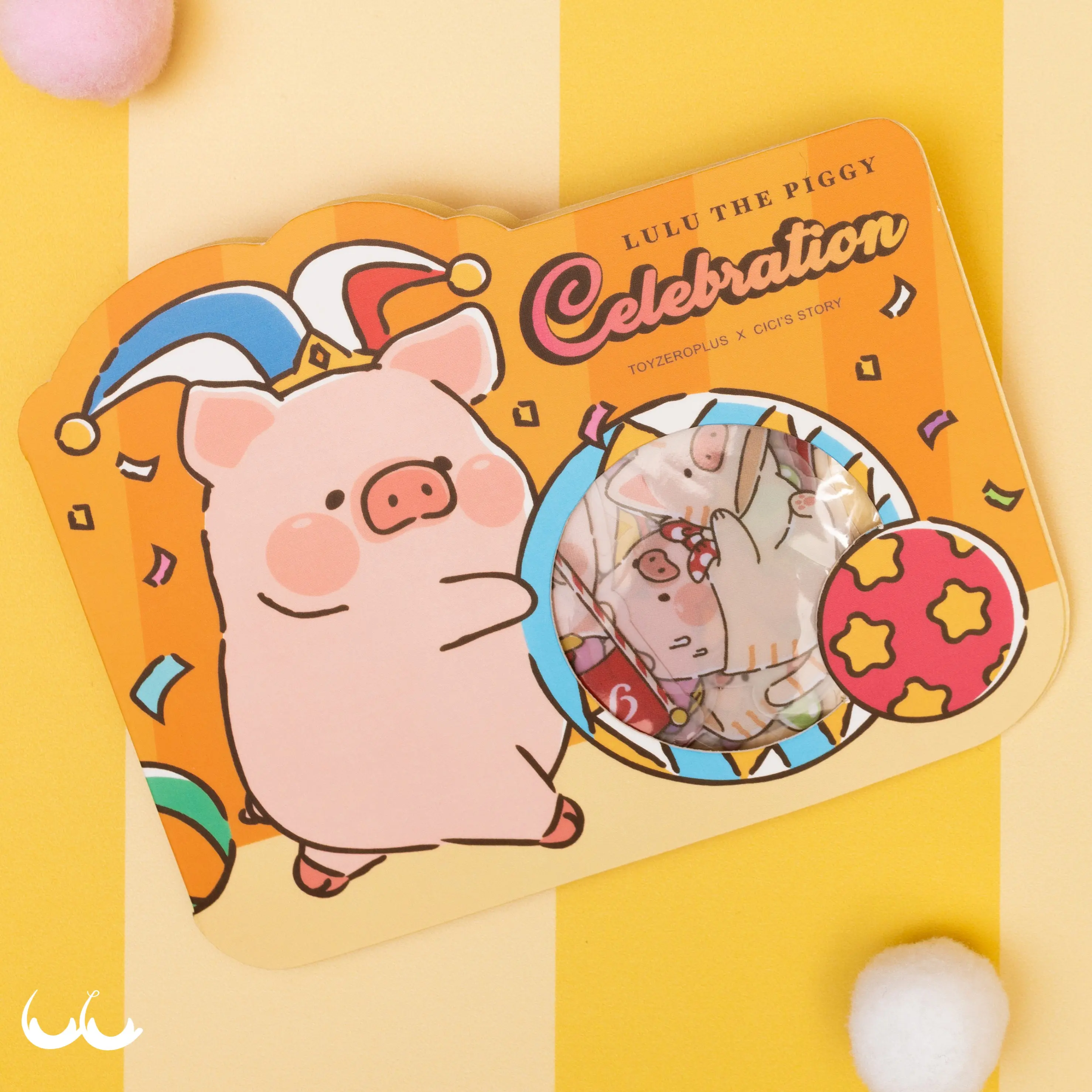 LuLu The Piggy Celebration Series - Sticker, Handkerchief, Towel ...