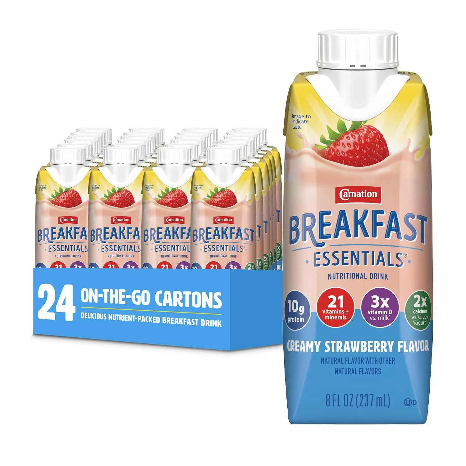 Carnation Breakfast Essentials High Protein Nutritional Drink, Strawberry