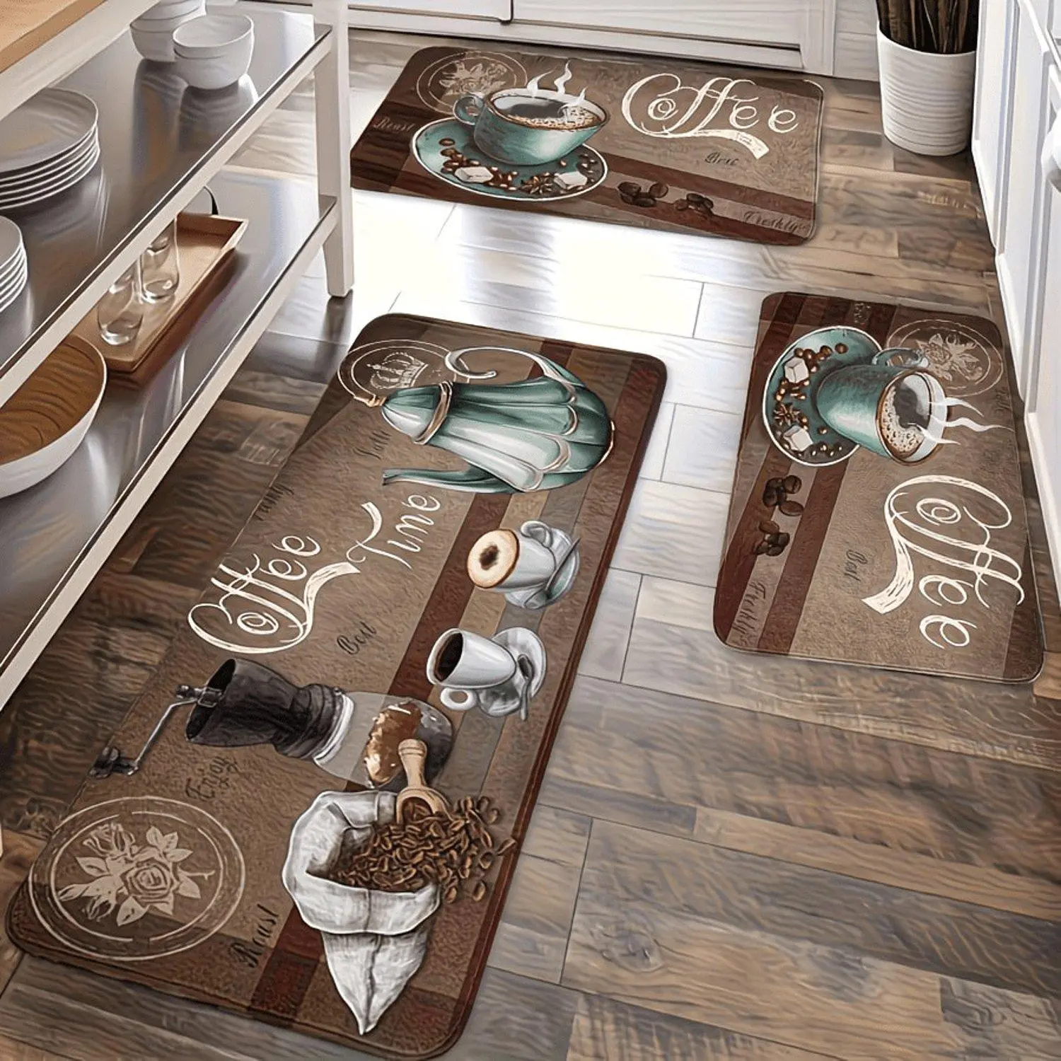 1pc Vintage Mat, Non-Slip Kitchen Floor Mat, Home Decor, Washable Kitchen Mat, Kitchen Rugs Made of Anti-Slip, Soft, Comfortable Material, for Sink, Bedroom, Living Room, Kitchen and Bedroom Outdoor Door Mat, Halloween | Thanksgiving | Christmas
