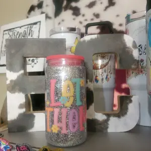 acrylic glitter tumblers