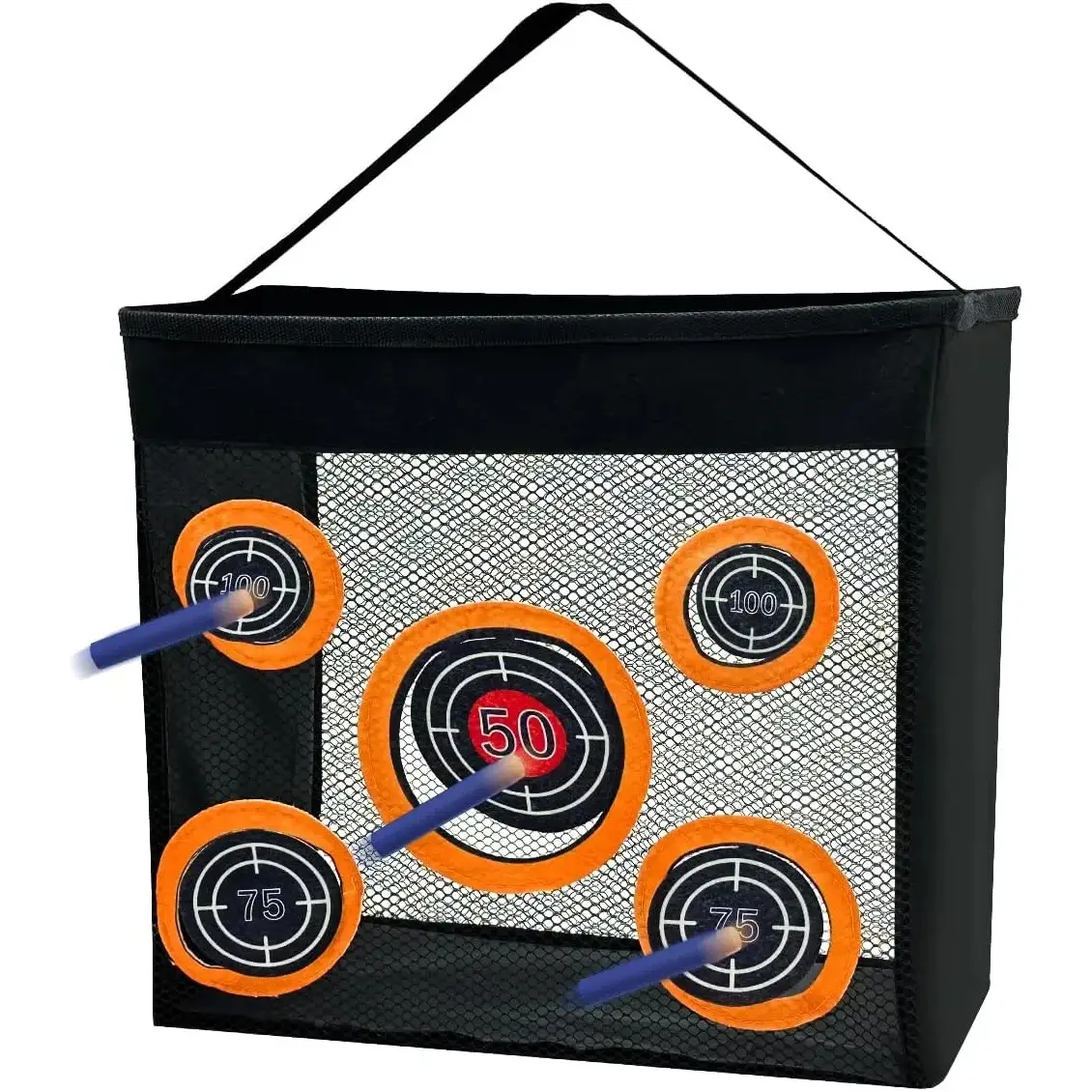 JX Habitat Practice Target  Storage Mesh Bag Compatible with Nerf Darts, Portable & Foldable Dart Zone for  Boys Girls 6+
