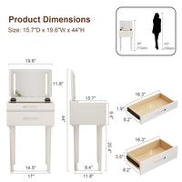 [White]  Vanity Desk Only 