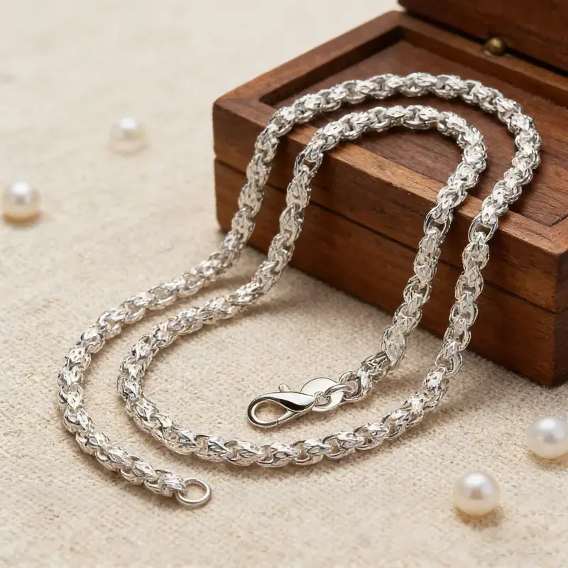 925 Silver Plated 5mm Faucet Chain Necklace for Men Women-20/24in,Adjustable Lobster Clasp, Fashion Party Wedding Accessories Elegant Gift for everyday wear, Jewelry Gift for Festive Occasions