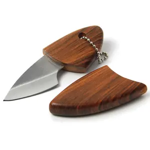 Small Keychain Box Cutter, Fixed Blade Pocket Knife, EDC Neck Knife with Sheath, Everyday Carry Gadgets for Men