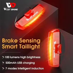 WEST BIKING Bike Taillight. LED Bicycle Rear Tail Light, Powerful Remote Control Brake Turn Signal Lamp, Rechargeable Seatpost Mounting