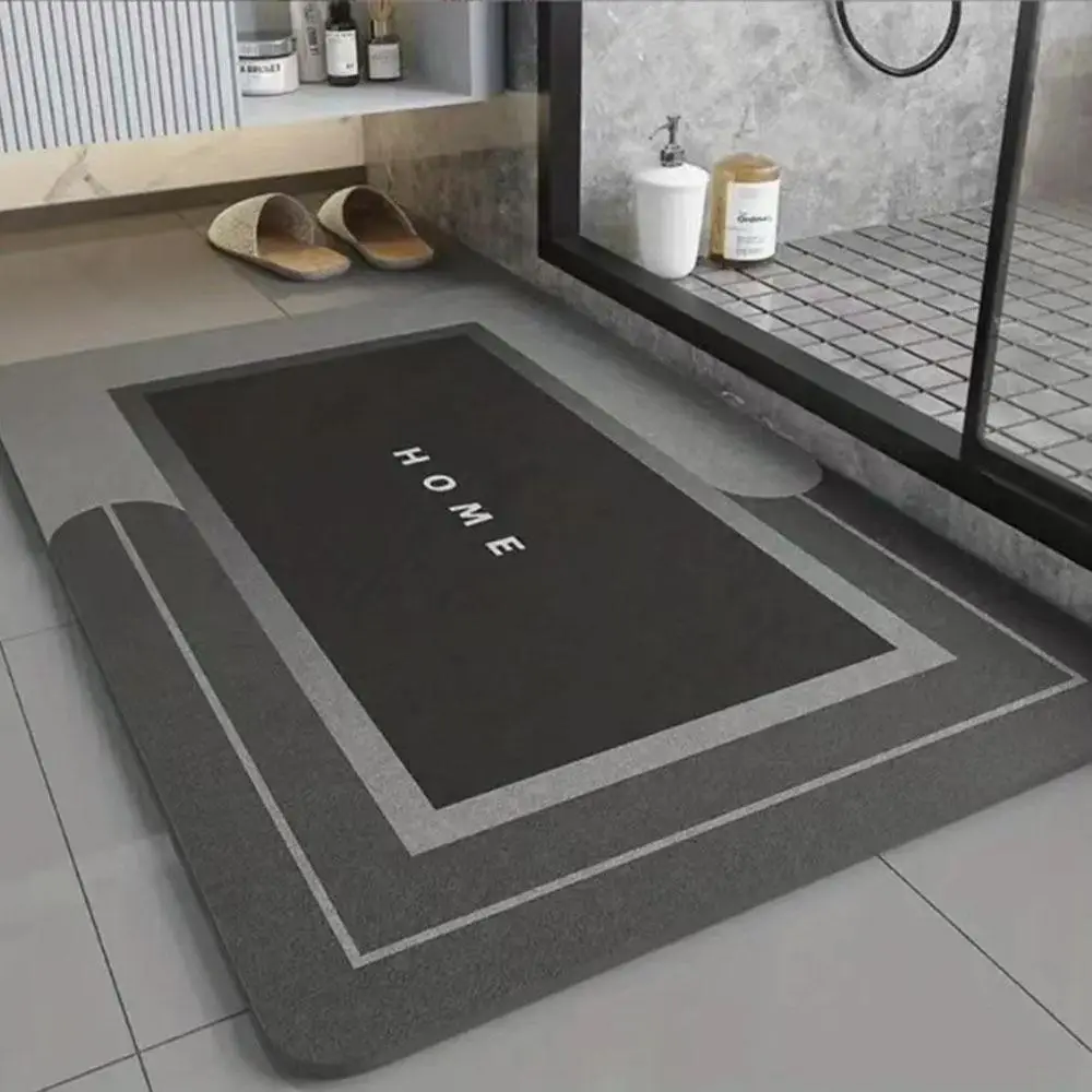 Diatom Mud Bathroom Mat, 1 Count Non-slip Bath Mats, Quick Drying Bathroom Rug, Multifunctional Carpets for Interior Home Bathroom & Kitchen