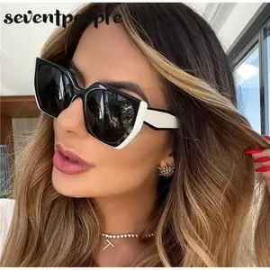 New Fashion Brand Designer Irregular Square Sunglasses For Women Men Retro Modern Cat Eye Ladies Sun Glasses Ins Trending Shades