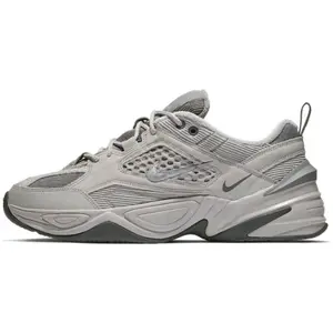 Nike M2K Tekno Low-Top Chunky Sneakers Unisex Smoky Gray - Vintage 1970s Inspired Corduroy & Textured Rubber Winter Shoes