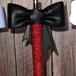 Red Rhinestone with Black bow