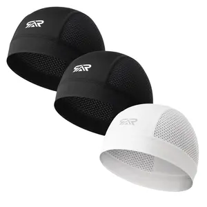 Breathable Skull Cap, 3 Counts/set Color-blocked Design Cycling Hat, Sports Hat, Quick-dry & Sweat-resistant Technology Hat for Running & Biking, Quick Drying Hat, Sweat Wicking Hat