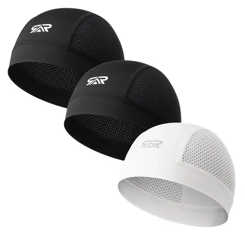 Breathable Skull Cap, 3 Counts/set Color-blocked Design Cycling Hat, Sports Hat, Quick-dry & Sweat-resistant Technology Hat for Running & Biking, Quick Drying Hat, Sweat Wicking Hat