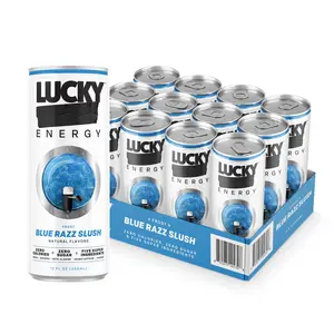 Blue Razz Slush from Lucky Energy (12-PACK / 12OZ CAN)
