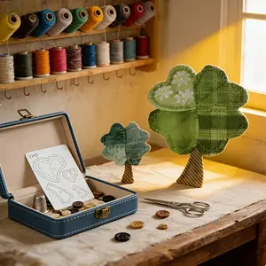 Soft Patchwork Tree Template - Color Compact Tree Design, Smooth Lines, Suitable for DIY Crafts, Blanket Making, Room Decoration - Novices and Professionals Can Use, Soft Material