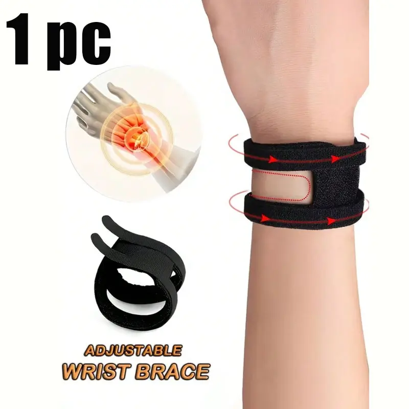 Adjustable Comfort Wrist Brace with Stabilizer, Women's Sport Compression Wrist Support for Yoga, Fitness, Men, Gym Use, Wrist Wraps for Pain