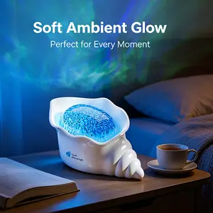 Trendy Shell-Shaped Kids Night Light – 360° Starry Sky Projector with 13 Lighting Modes, White Noise, and Home Decor Appeal for Nurseries & Bedrooms，Perfect Gift