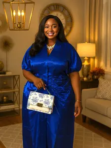 ROYALTY BOU BOU DRESS, HEAD BAND INCLUDED  in Blue , #viralshop #viraltiktok #elegantdresses #churchoutfit2025  H
