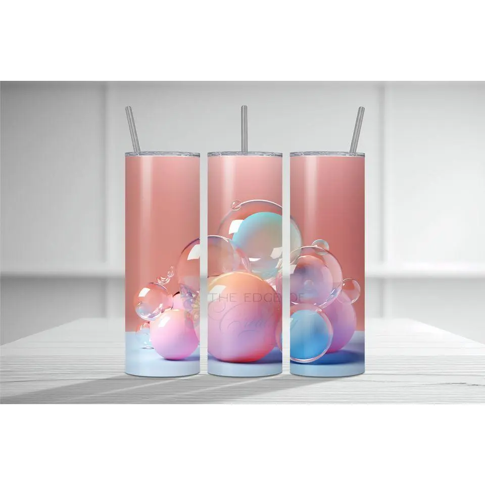 3D Pink Bubbles 20 oz Tumbler