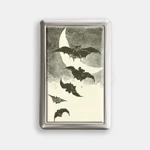 Halloween Bat Throw Blanket 100s or King Size Case Storage Box Card Holder Metal Wallet