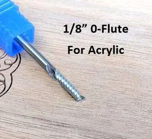 1/8" 0-Flute Bit For Acrylic (CNC Router), 1/8" Shank [Premium]