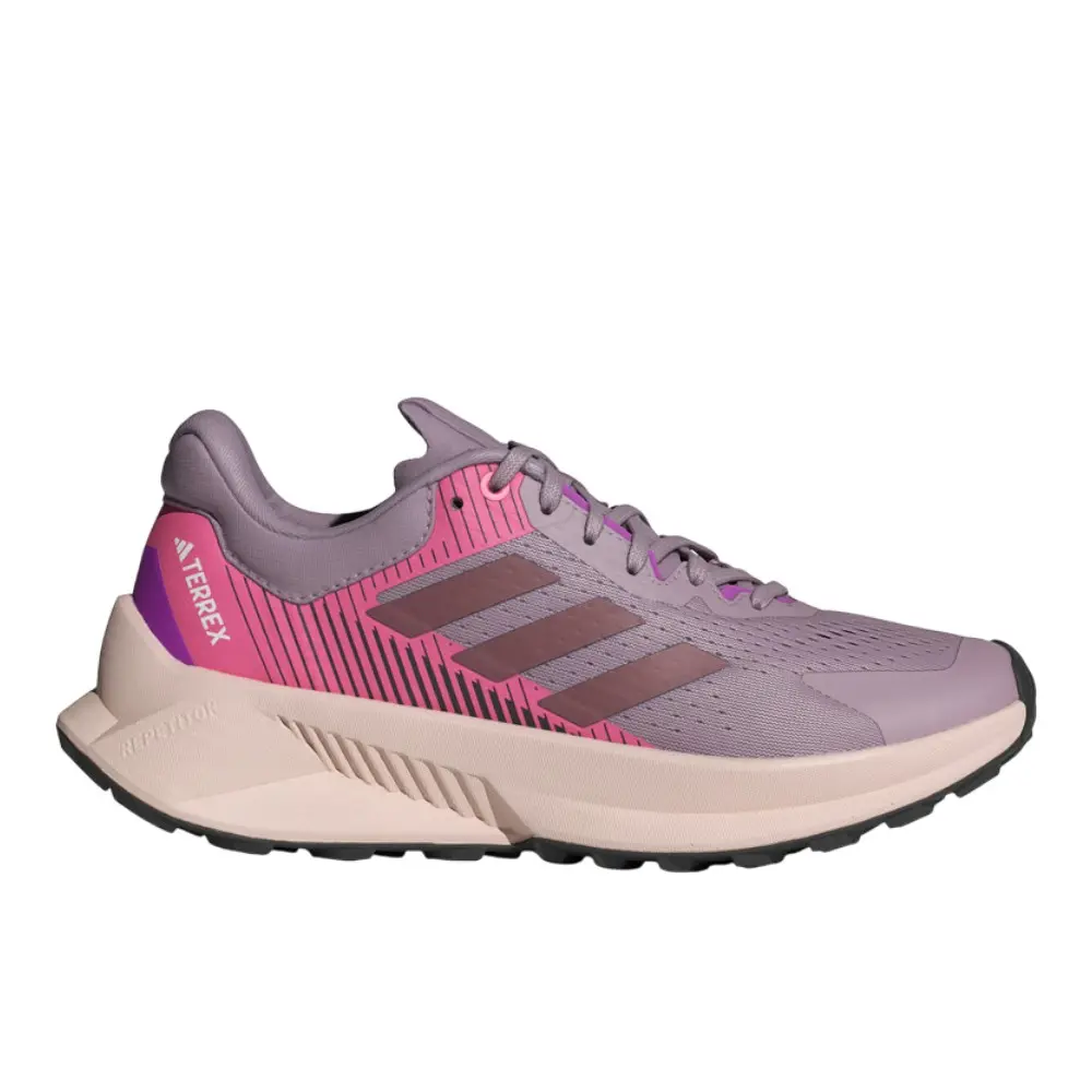 adidas Womens Terrex Soulstride Flow Trail Running Sneakers Shoes - Purple