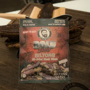 Bearded Butcher Bold Blend Biltong - Air Dried Steak with Fat