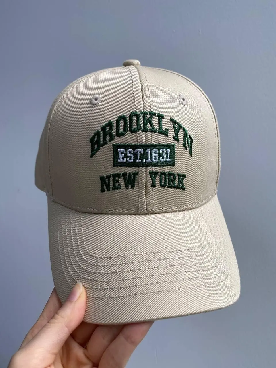 Richardson Beige "BROOKLYN NEW YORK" Embroidered Baseball Cap – Adjustable Streetwear Hat