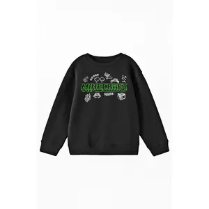 PacSun Kids Minecraft Doodle Logo Crew Neck Sweatshirt