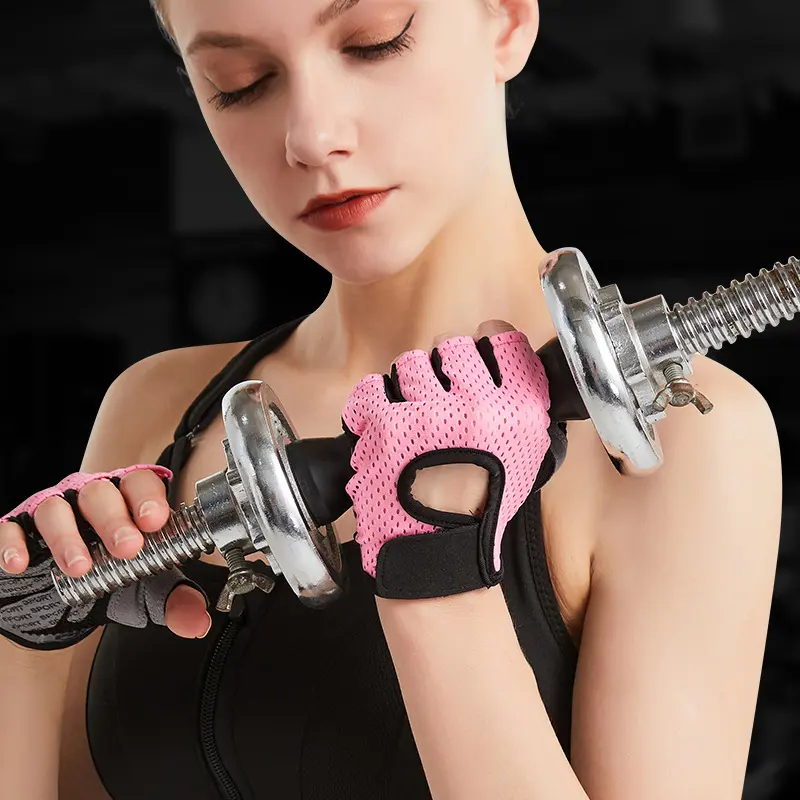 Half Finger Fitness Gloves for Men Women Wrist Support Weightlifting Gloves Gym Equipment Training Dumbbell Barbell Outdoor Sports Gloves