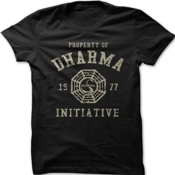 DHARMA Initiative 1977 TV Show LOST Tshirt, Retro Vintage Tee, Graphic tee, Fashion Cotton, Streetwear, Full Colors, For Men, For Women Classic Top
