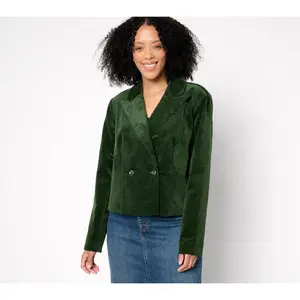 Me by Jennie Garth Collete Corduroy Cropped Blazer