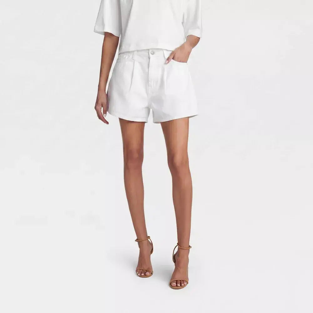 KBB by KAHLANA Women’s ‘The Pleated Denim Shorts’