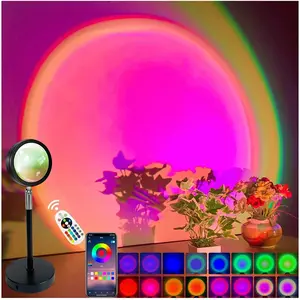 Bluetooth Night Light RGB Sunset Projector Lamp